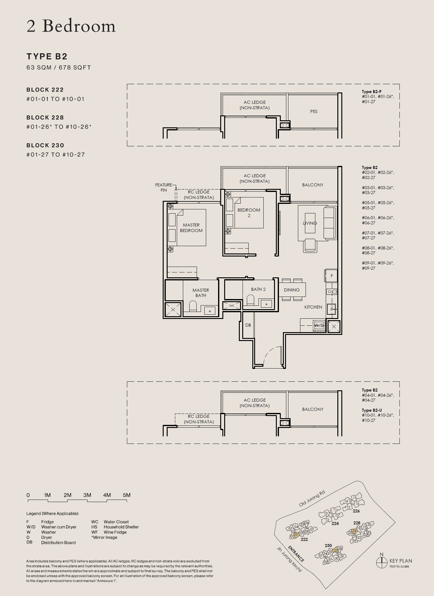 Floor plan, The Sen. Type B2-P, 678 sq ft. Unit #01-01 at $1,546,000.