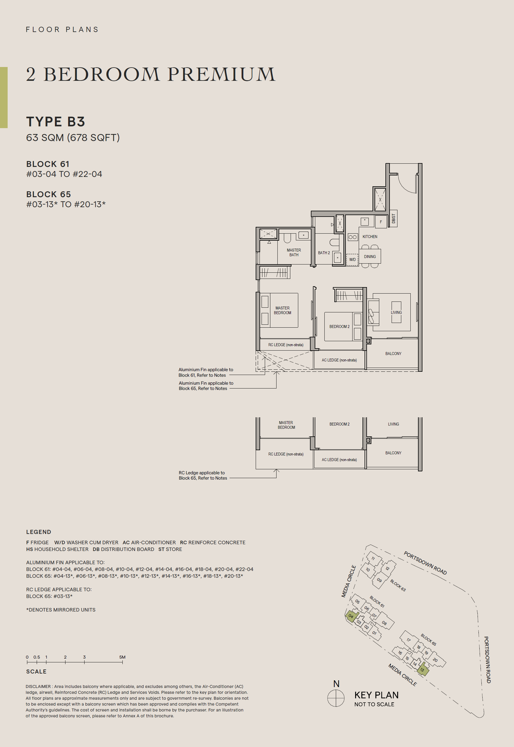 Floor plan, Bloomsbury Residences. Type B3, 678 sq ft. Unit #19-04 at $1,762,000.