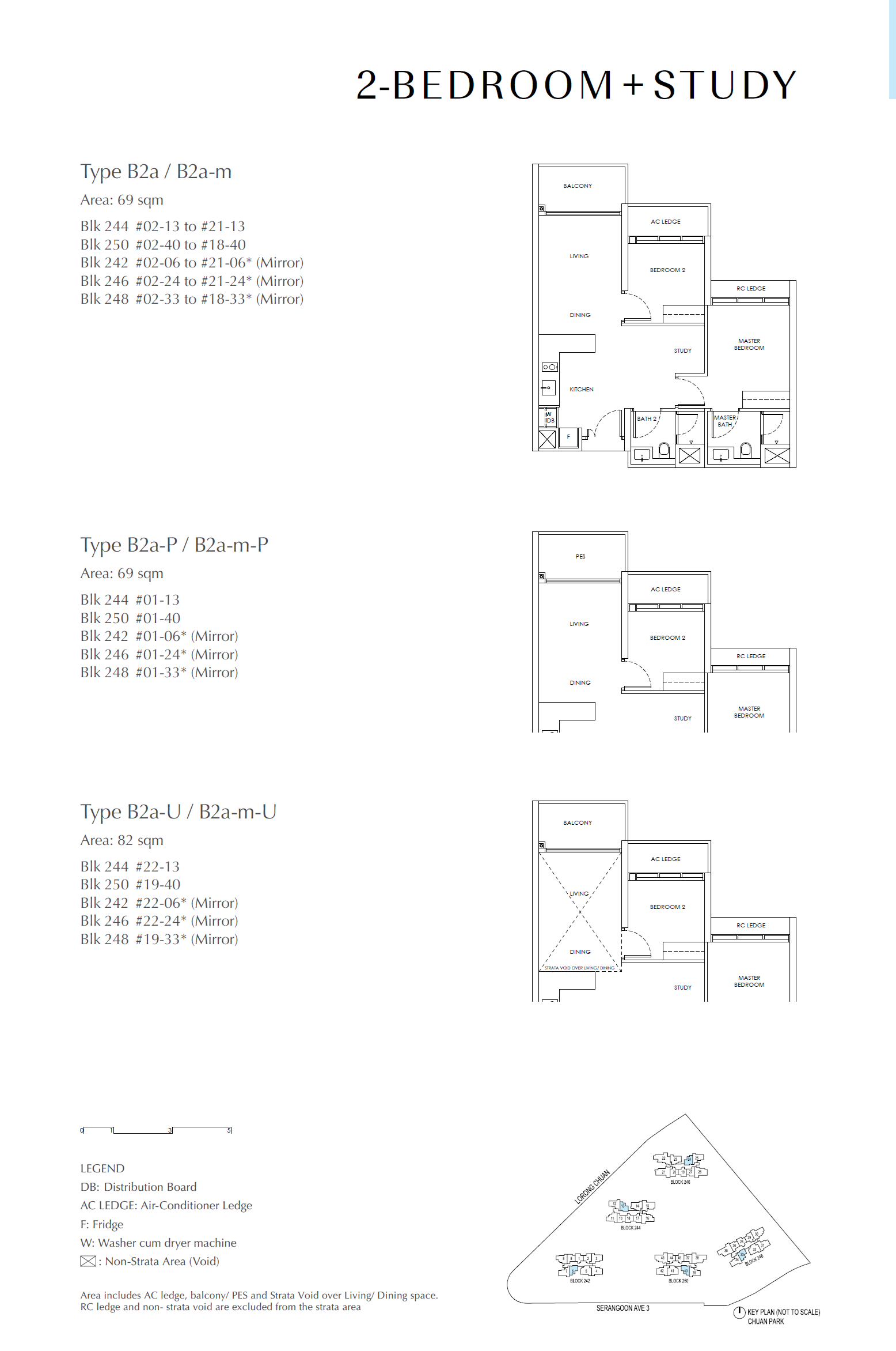 Floor plan, Chuan Park. Type B2a-m, 743 sq ft. Unit #02-24 at $2,021,600.