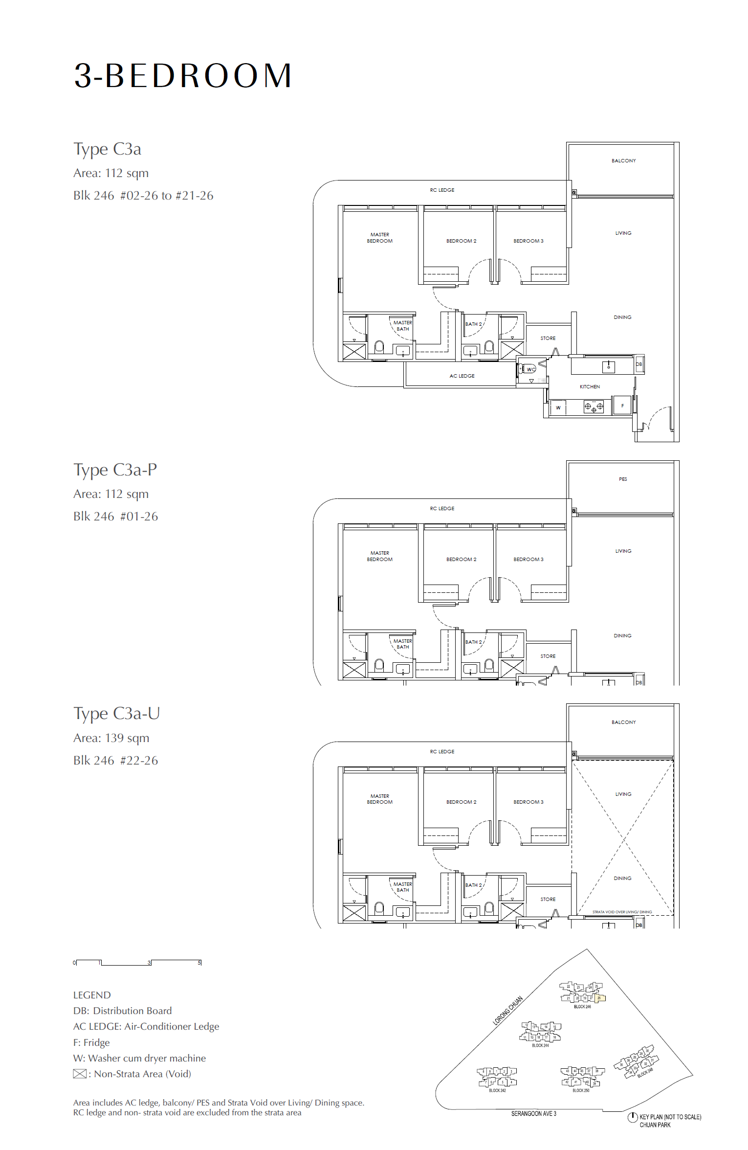 Floor plan, Chuan Park. Type C3a, 112 sqm / 1,206 sq ft. Unit #02-26 at $3,234,900.